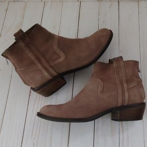 Dolce Vita Taupe Suede Ankle Boot